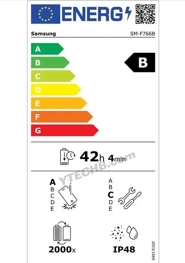 欧盟能效标签展现过硬实力 三星Galaxy Z Flip7系