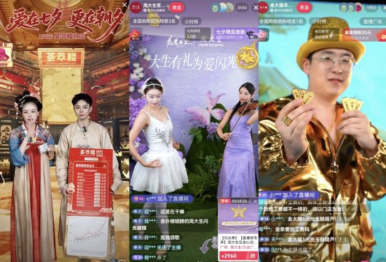 七夕“浪漫经济”带动实体店销售，黄金珠宝、服饰美妆等抖音团购