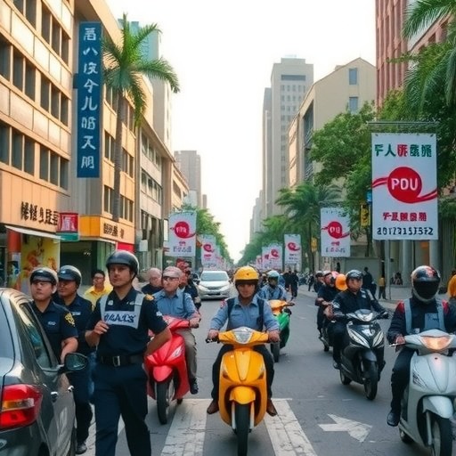 广州花都警企协联动 九号公司助力“一盔一带”,守护外卖骑手安全骑行(图2) 广州花都警企协联动 九号公司助力“一盔一带”,守护外卖骑手安全骑行(图2)