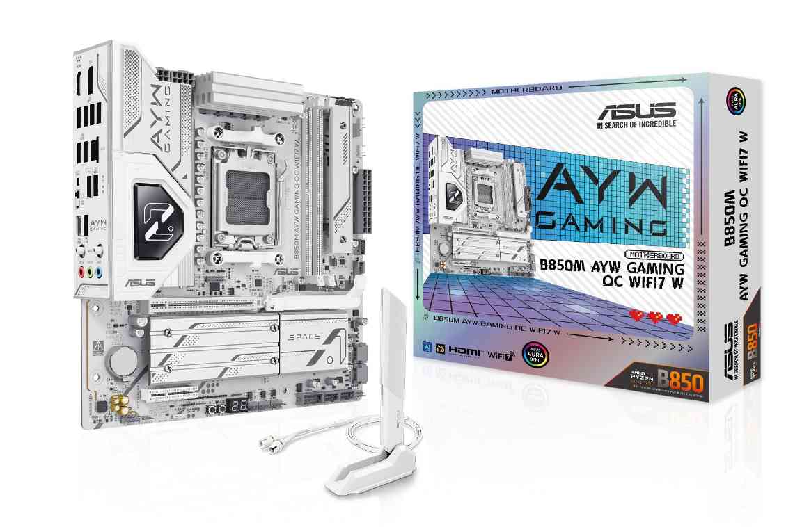华硕B850M AYW OC WIFI7 W主板开售 白色超频新神器(图5)