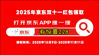 2025京东双11活动开始，京东双十一红包口令【有惊喜228】，京东双11红包口令大额包(图5)