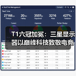 T1六冠加冕：三星显示器以巅峰科技致敬电竞传奇，共启竞技新篇
