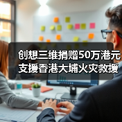 创想三维捐赠50万港元支援香港大埔火灾救援（图3）