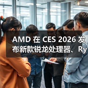 AMD 在 CES 2026 发布新款锐龙处理器、Ryzen AI 及 AMD ROCm，全面扩展其在客户端、图形和软件领域的 AI 领先地位（图2）