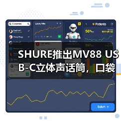 SHURE推出MV88 USB-C立体声话筒，口袋里的专业音频（图2）