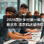2026国补乡村第一单落地京东 洗衣机送装拆取一次完成（图3）