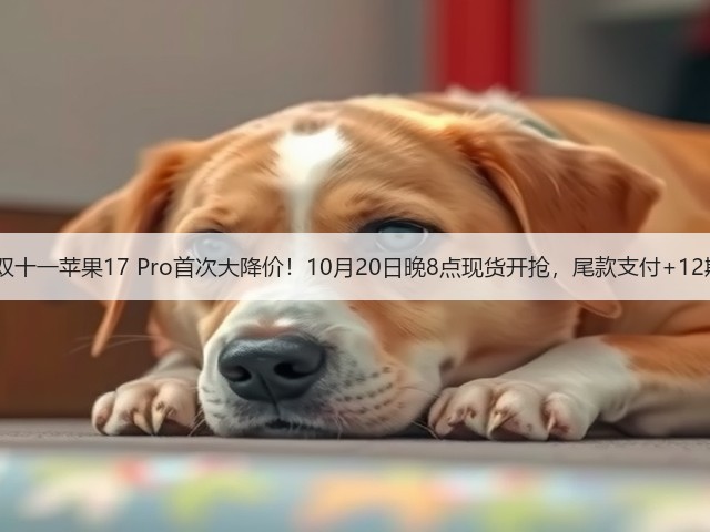 2025双十一苹果17 Pro首次大降价!10月20日晚8点现货开抢,尾款支付+12期免息(图1) 2025双十一苹果17 Pro首次大降价!10月20日晚8点现货开抢,尾款支付+12期免息(图1)