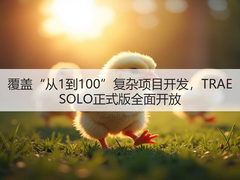 覆盖“从1到100”复杂项目开发，TRAE SOLO正式版全