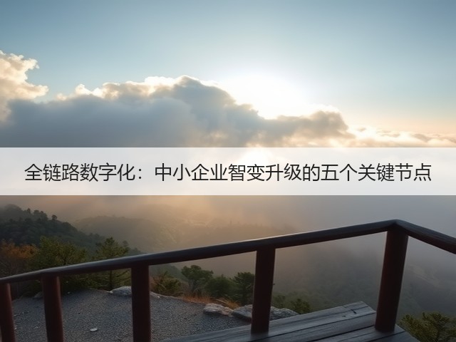 全链路数字化：中小企业智变升级的五个关键节点(图2)