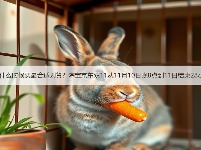 2025年双十一什么时候买最合适划算?淘宝京东双11从11月10日晚8点到11日结束28小时内买最便宜(图1) 2025年双十一什么时候买最合适划算?淘宝京东双11从11月10日晚8点到11日结束28小时内买最便宜(图1)
