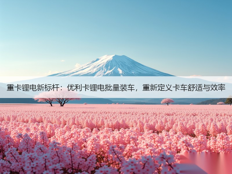 重卡锂电新标杆：优利卡锂电批量装车，重新定义卡车舒适与效率