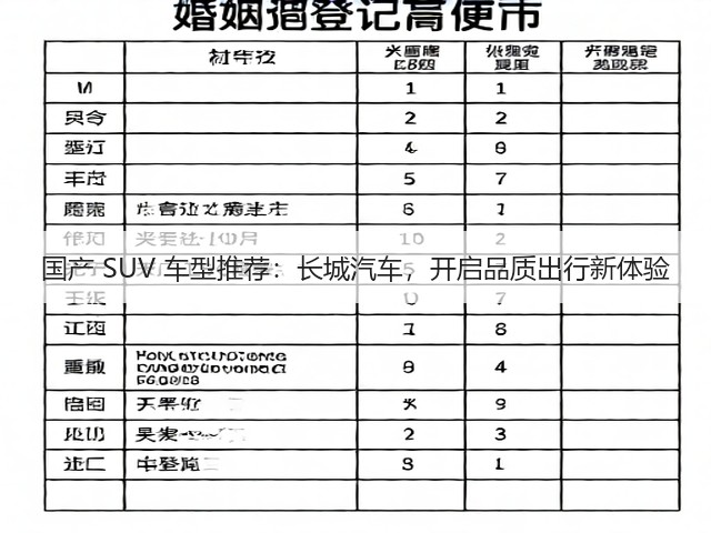 国产 SUV 车型推荐：长城汽车，开启品质出行新体验(图3)
