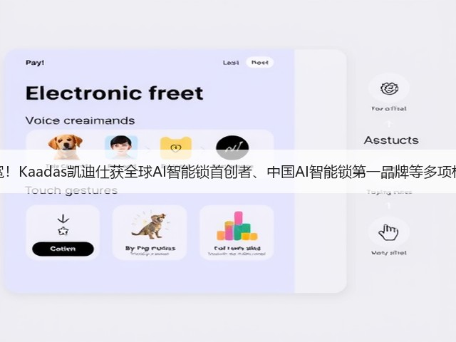 荣耀加冕!Kaadas凯迪仕获全球AI智能锁首创者、中国AI智能锁第一品牌等多项权威认证(图1) 荣耀加冕!Kaadas凯迪仕获全球AI智能锁首创者、中国AI智能锁第一品牌等多项权威认证(图1)