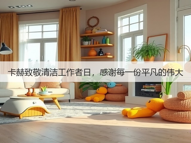 卡赫致敬清洁工作者日，感谢每一份平凡的伟大(图1)